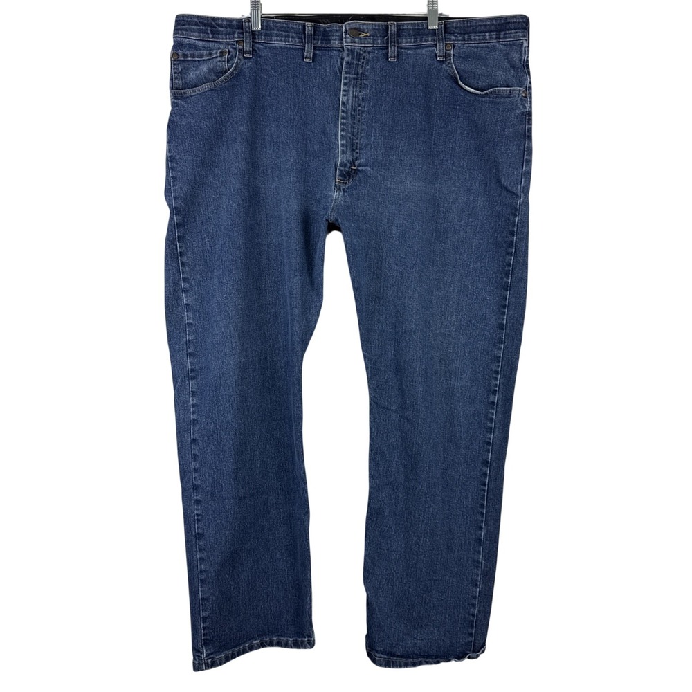 Wrangler Authentics Jeans Men 46x30 Denim Flex Waistband Relaxed Fit Medium Wash